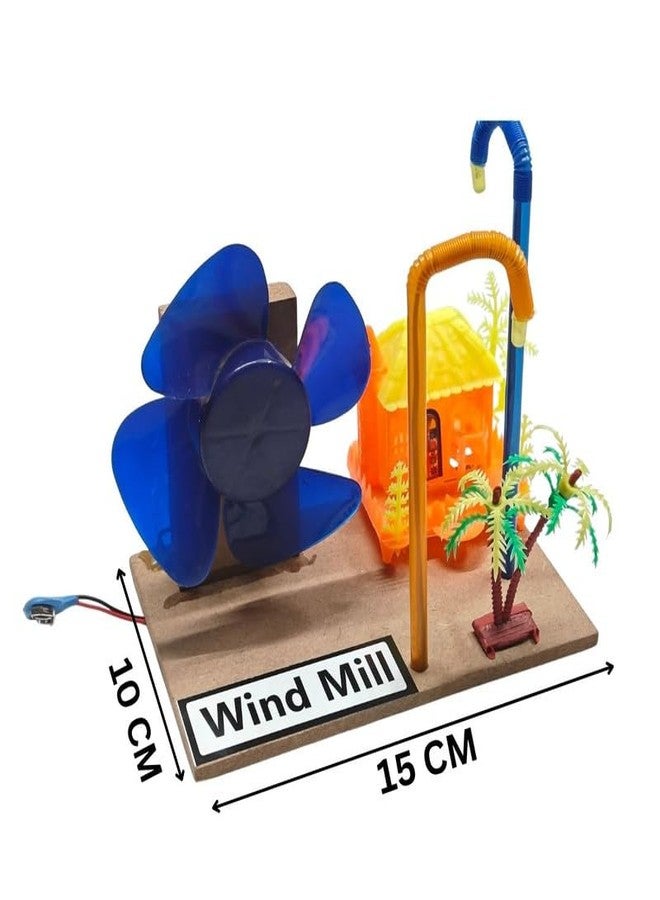 ESPtronics مجموعة ESPtronics الجاهزة للتجميع، طاحونة هوائية، لوحة شمسية، خلية، تجربة علمية، 6 فولت، نموذج عملي، مشروع، ألعاب للأطفال في المدرسة (طاحونة هوائية جاهزة) - Image 3